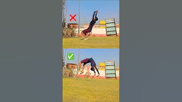 back handspring mistake ❌#backhandspring #flip #tutorial #shorts