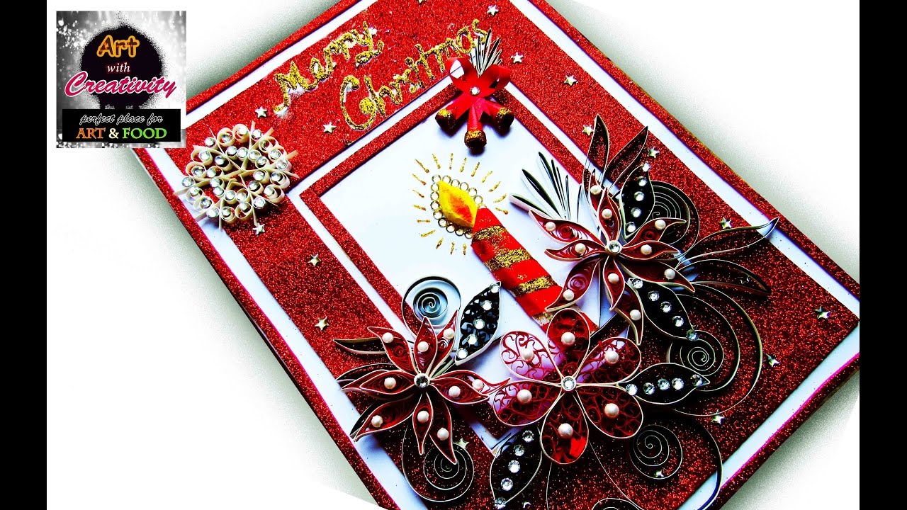 how to make christmas card paper quilling art with how to make a christmas cards