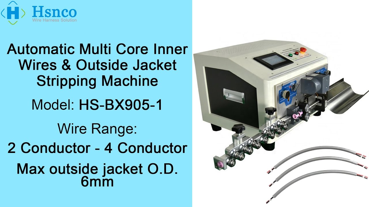Automatic Multi Core Inner wires & Outside Jacket Stripping Machine HS ...