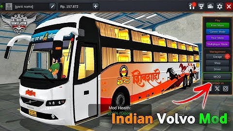 How To Add MSRTC ShivshahiVolvo Sleeper For Bus Simulator Indonesia | Indian Bus Mod 😱