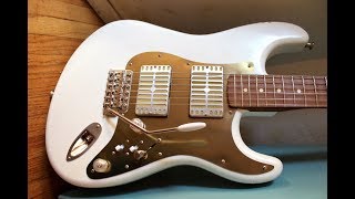 Waterslide S-Style Aged White Nitro Wmojo Dual Foil Pickups, Coil Splits Roasted Maple Neck