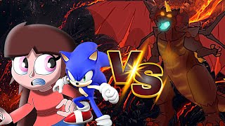 Asumi Mayako and Sonic (Me) Vs. Destroyah
