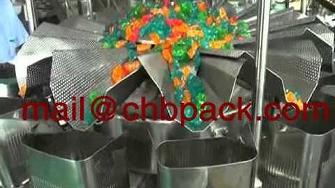 gummy candy packing machine& multihead combination weigher,weighing machine!