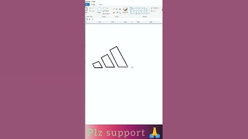How to draw Adidas logo in Ms Paint #adidas #mspaint #shorts