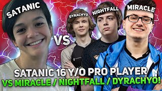 SATANIC 16 Y/O PRO PLAYER vs MIRACLE and NIGHTFALL / DYRACHYO! | IS IT POSSIBLE TO WIN on WEAVER?!