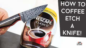 Coffee Etching Damascus Steel | Knife Making How To/Tip