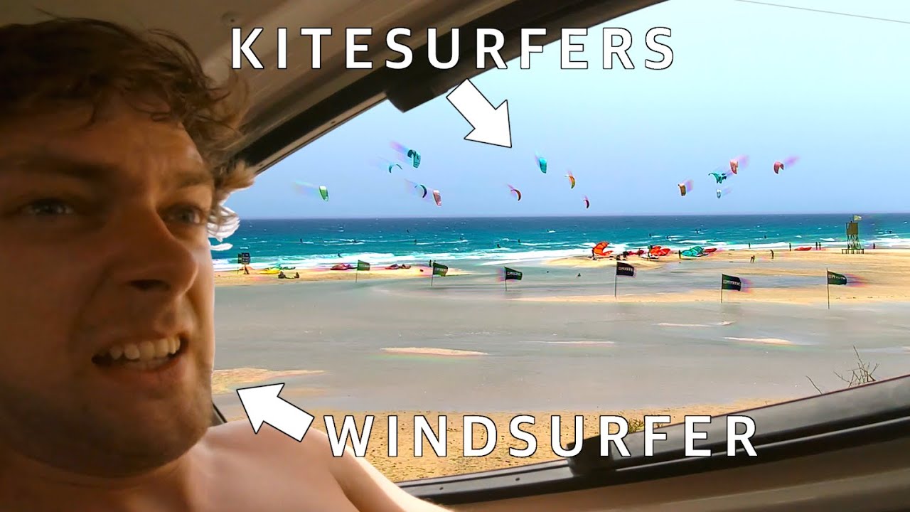 Windsurfer Being Forced To Kitesurf For The (Almost) First Time
