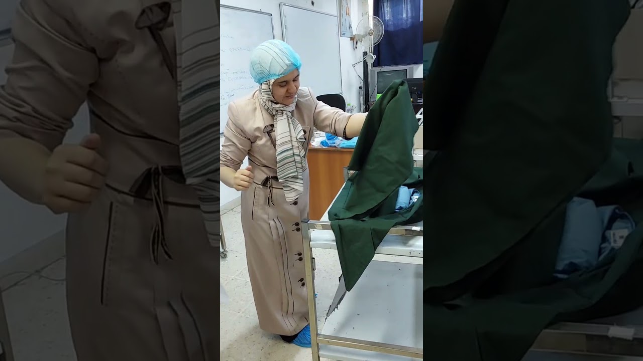 مهاره التعقيم قبل دخول غرفة العمليات و العزل💊💉