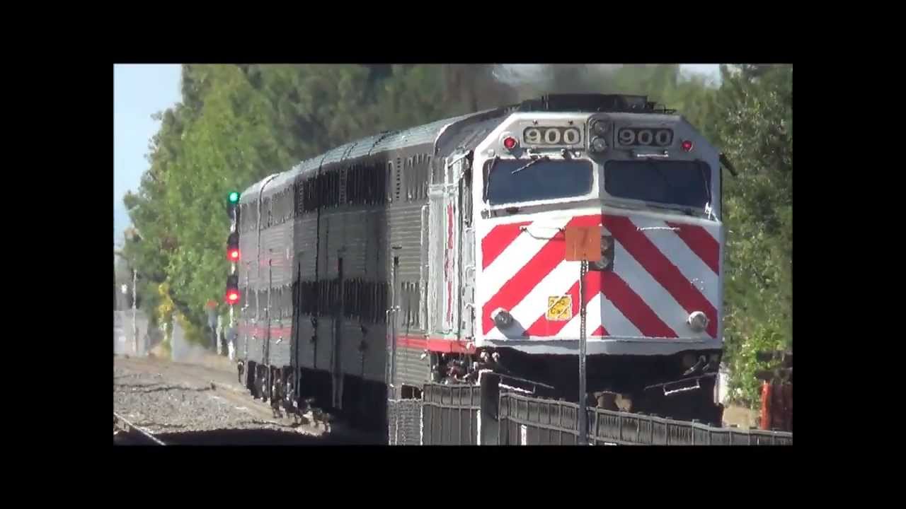 bnsf 5729 [HD] A Few Hours of CalTrain at Sunnyvale (10/10/13)