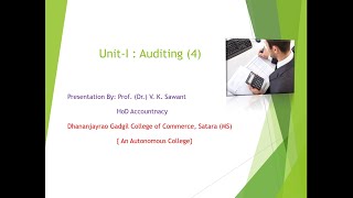 PPT Unit : I- Auditing (4)