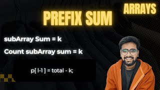 L4: Count Subarray Sum Equals K | Prefix Sum + HashMap | Array | DSA Brain Training Series