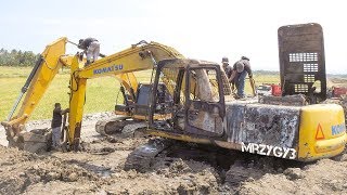 Burned Excavator Rebuild Of The Komatsu PC200 Reborn