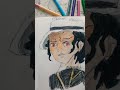 drawing Muzan Kibutsuji in deamon slayer #demonslayer #muzankibutsuji  #ytshort