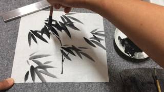 水墨画基礎教室「水墨画の基本である四君子のひとつ 竹を描く2