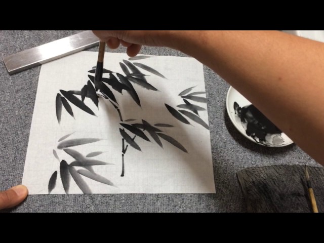 水墨画基礎教室「水墨画の基本である四君子のひとつ 竹を描く5
