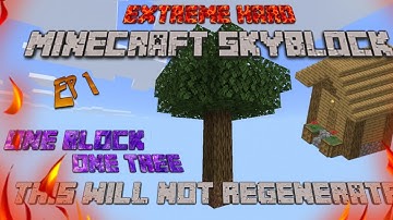 Minecraft Skyblock, but you only get One Block One Tree..  (block will not regenerate)
