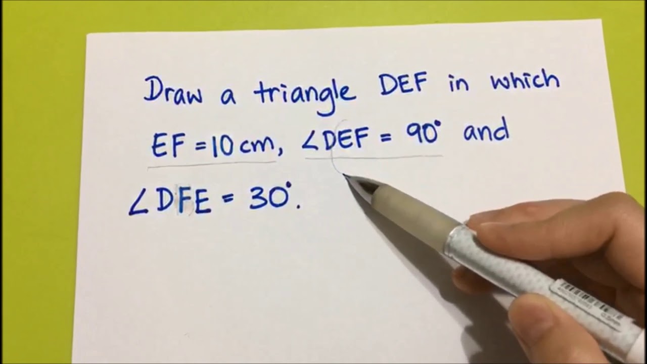How to draw a triangle with given 1 side and 2 angles 2 - YouTube