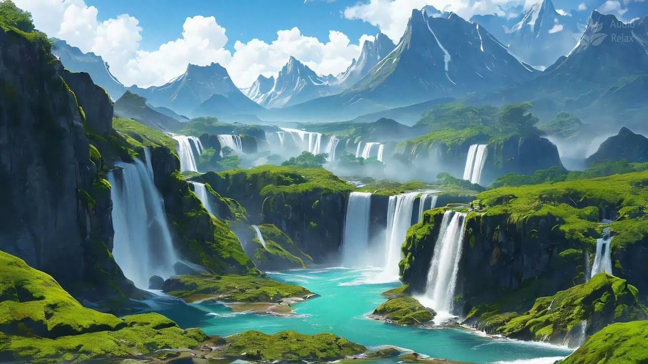 Stunning Turquoise Cascade • 10 Hours • Ultimate Relaxation • No Mid-Roll Ads