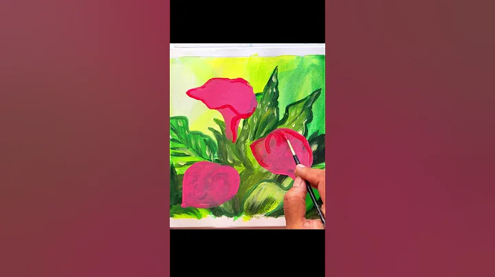 Calla Lilies acrylic painting  #art #painting #flowerpainting