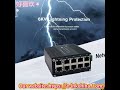 Mini Industrial 10-Port Gigabit Switch: Unmanaged Plug &amp; Play -40℃~80℃ Operation! #automobile #wifi