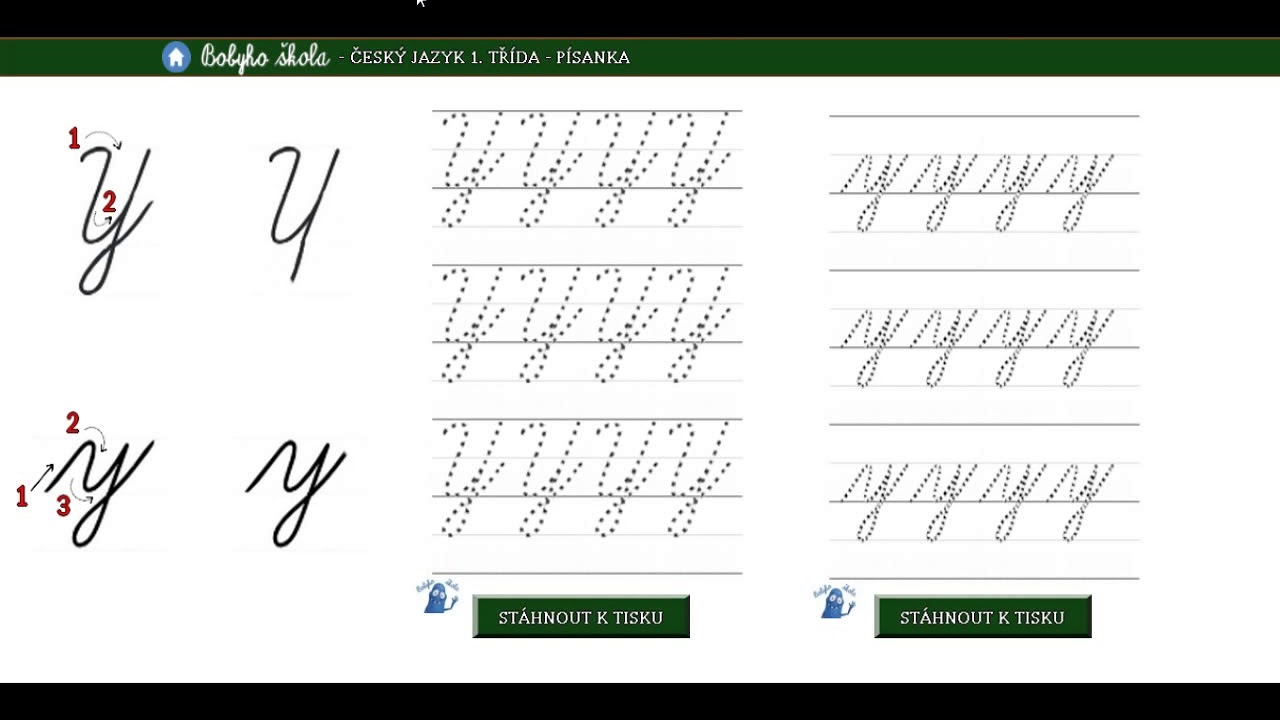 Jak se píše malé Y?