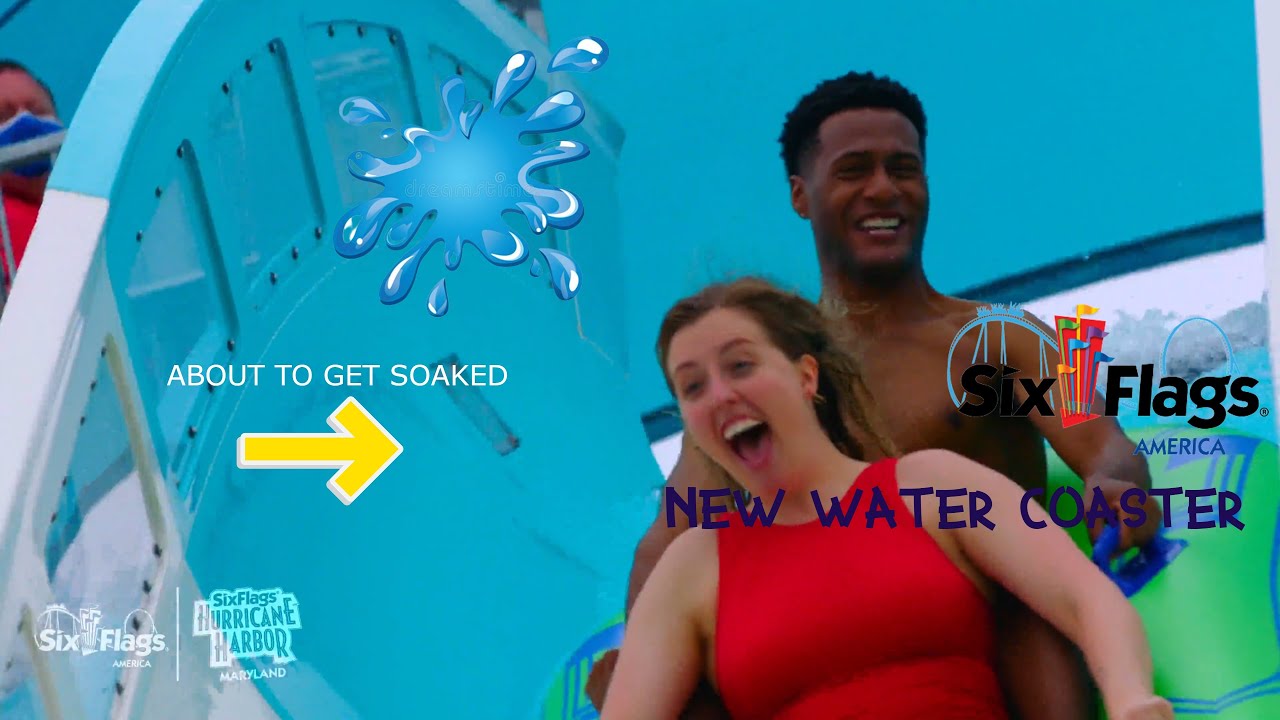 ripqurl-blaster-new-water-coaster-at-six-flags-america-pov-animation