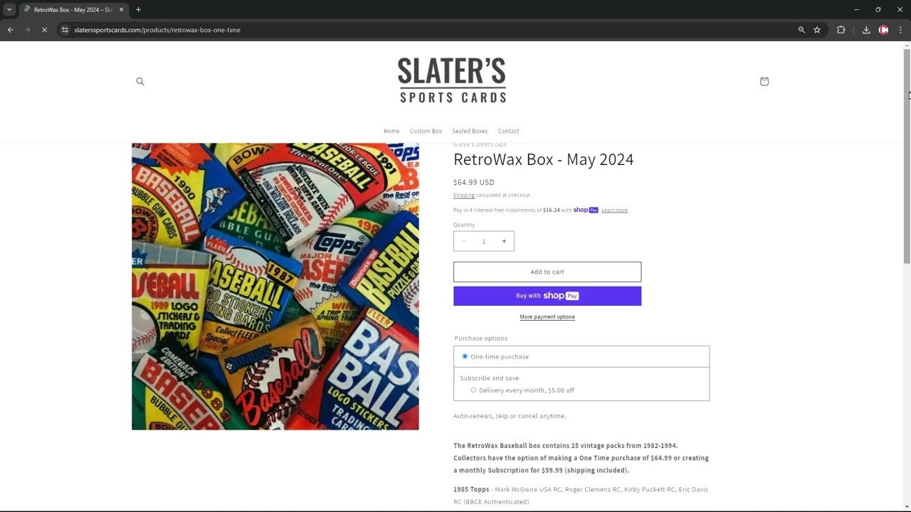 SLATERS SPORTS CARDS | RETROWAX BOX MAY 2024 | FEATURED: 1985 TOPPS & 1986 DONRUSS