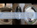 Review Van Ness Pets Medium Lightweight Stainless Steel Dog Bowl, 32 OZ Food And Water Dish, Natural