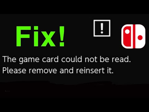 Nintendo 'The game card could be read' TO FIX! - YouTube