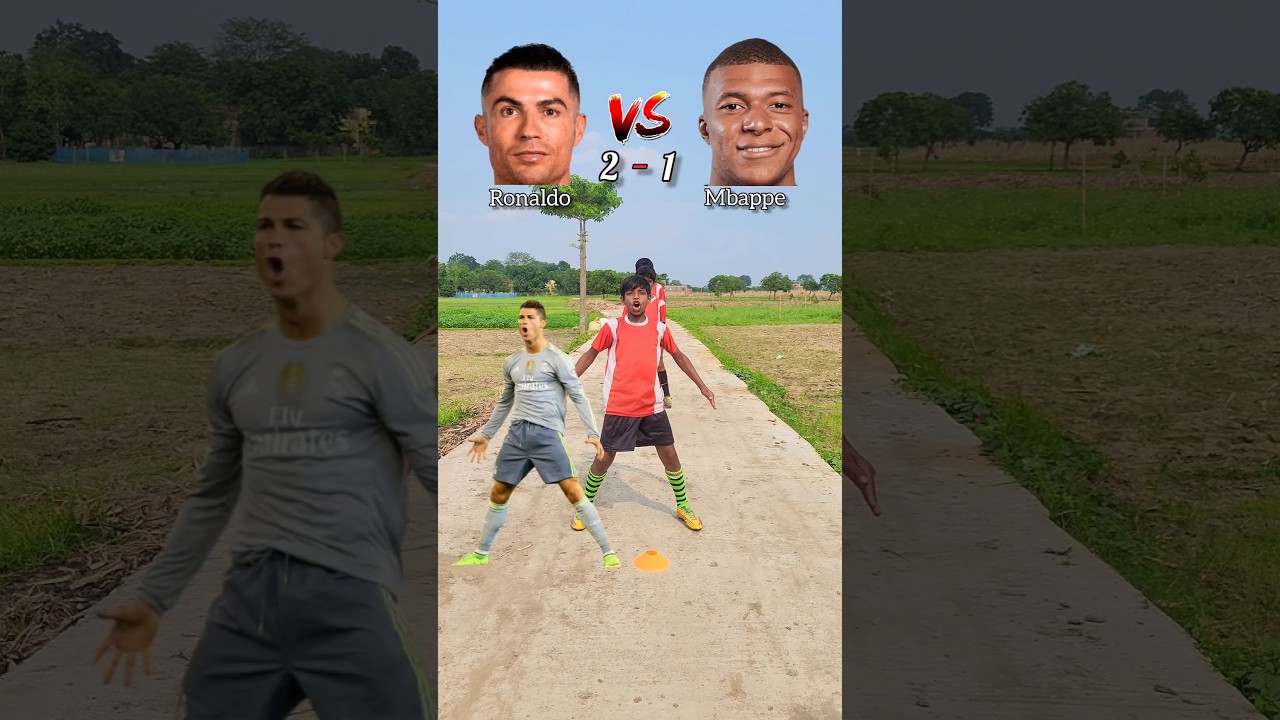 Ronaldo vs Mbappe fans 🤔 #shorts #football #fans #ronaldo #mbappe #youtube #video #trending #viral
