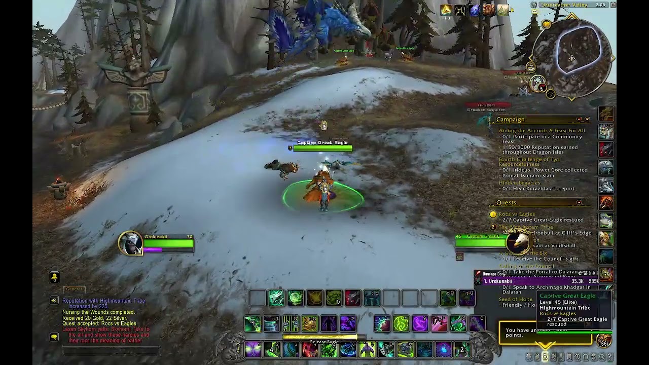 Rocs vs eagles Wow Quest