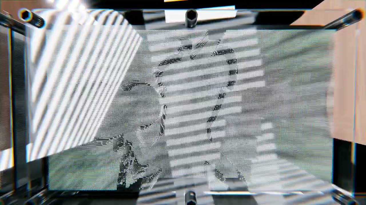 Bad Apple PinArt animation v.2 created in Blender 3D