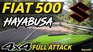 75 Trento Bondone 2026 Fiat 500 Hayabusa 4x4 Gurschler Roman Hillclimb with 2. gear problems