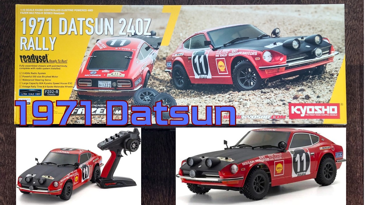 Kyosho 1971 Datsun 240Z Rally 1/10 Scale 4WD - YouTube