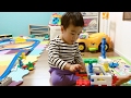 2歳4ヶ月の息子 一人遊びでいらっしゃいませ～♪ 何します？ブロックを使って楽しくおままごと！