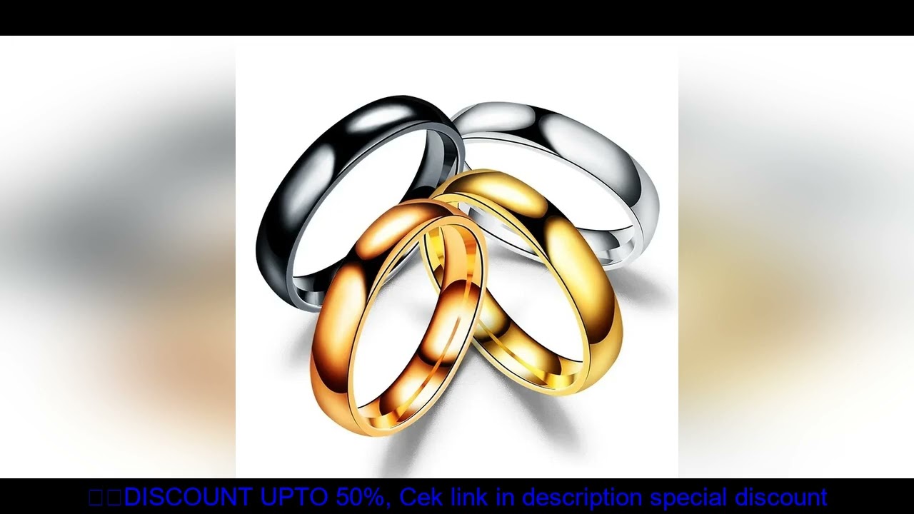 Simple 2mm 4mm 6mm Titanium Ring Women Men Prevent Allergy High Polished Wedding Rings Stainless Ste