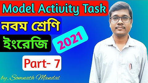 Class 9 English Model Activity Task Part 7 // Wbbse Model Activity Task 2021
