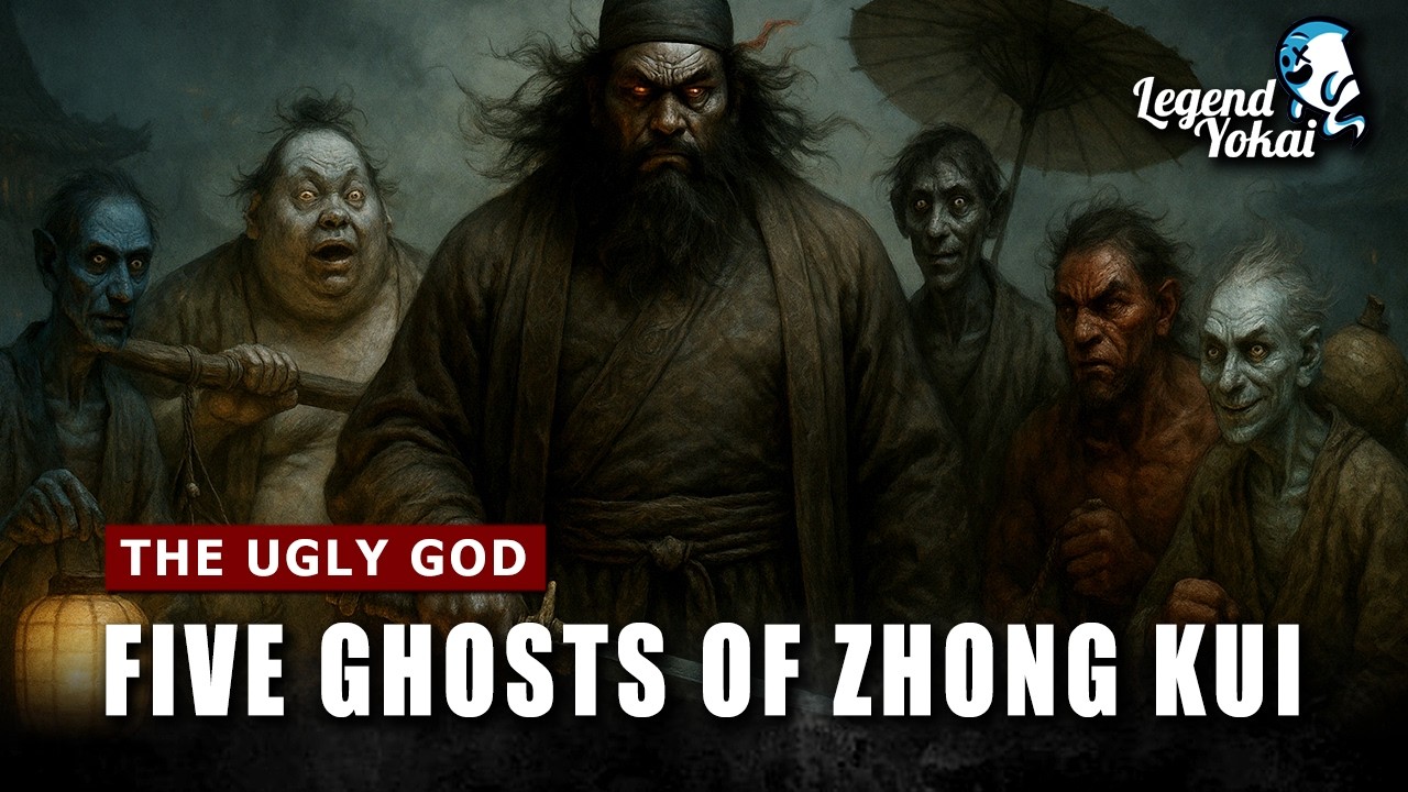 История Чжун Куя ПЯТЬ ПРИЗРАКОВ | Объяснение китайской мифологии уродливого бога | Истории ЧЁРНОГ...