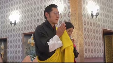 Their Majesties, King and Queen of Bhutan 🇧🇹 in Thailand to pay tribute to HM Queen Mother Sirikit