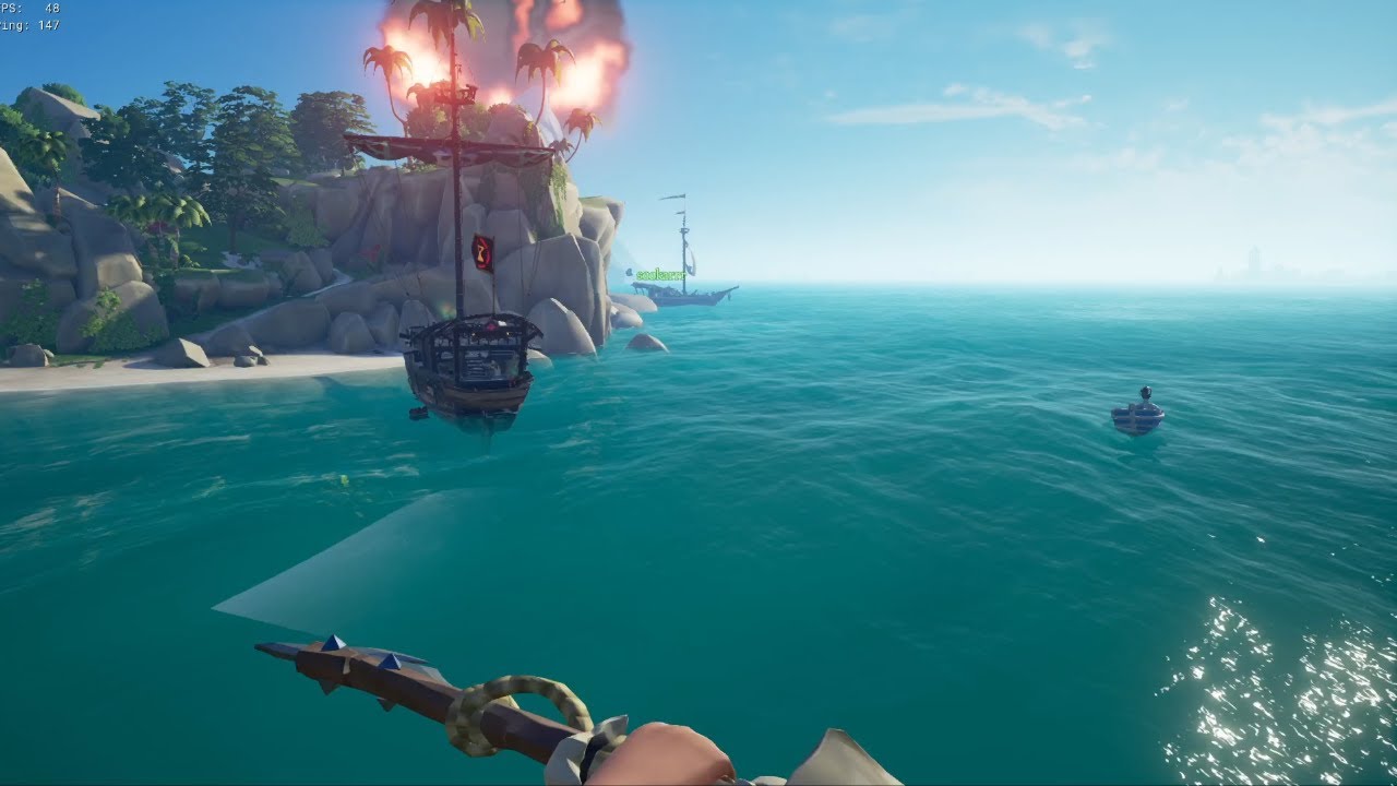 Ashen winds steal guild sloop Vs reaper sloop | Sea of Thieves - YouTube