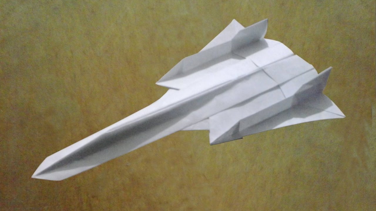 Flyable Origami Sr-71 Blackbird Tutorial: By Ken Hmoob - Youtube | Paper  Crafts Diy Origami, Paper Craft Videos, Paper Crafts Origami