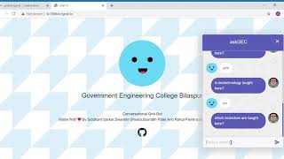 Chatbot Using BERT For Minor Project