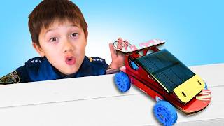 Little Policeman Learns to Share Recycled Toys