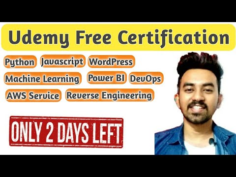 Udemy Free Certification Courses || Only for 2 Days || Machine Learning,Python || Chandan Patel