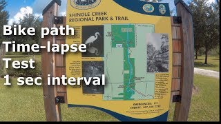 Time lapse test of bike path in 1 sec interval