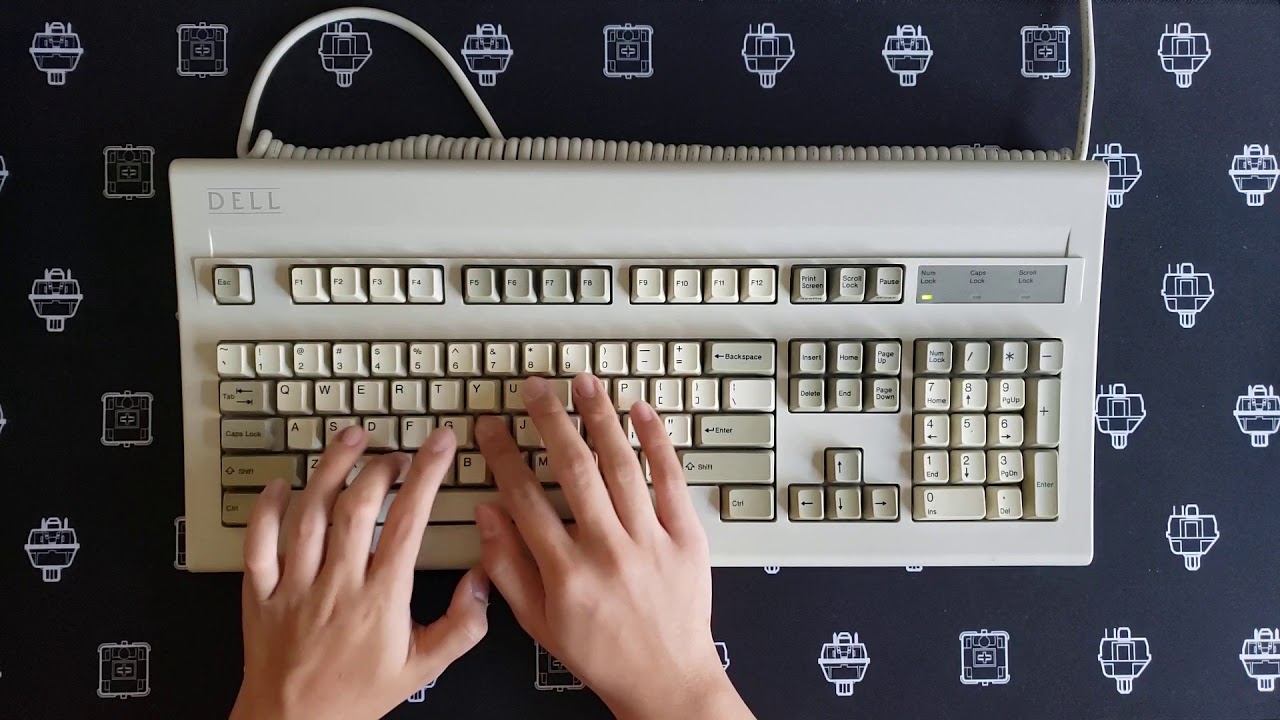 Dell AT101 Keyboard Typing Demo YouTube