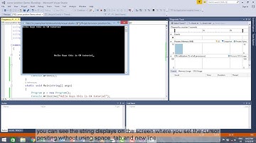 Learn C# Basics | Set String Cursor Position