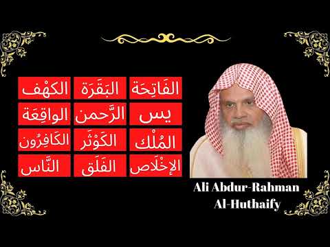 Ali Abdur Rahman Al Huthaify ∥ 12 Surahs ∥