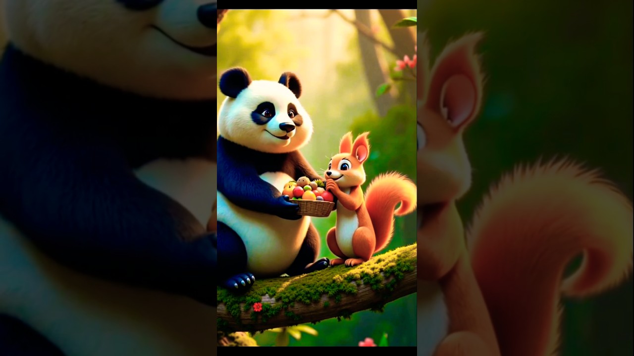 Panda save the life of squirrel 