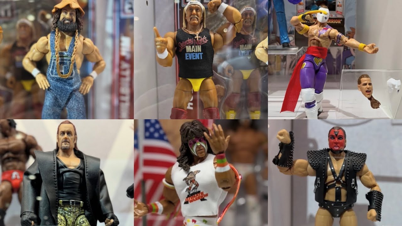 New Wrestling action figures revealed and on display Mattel - YouTube